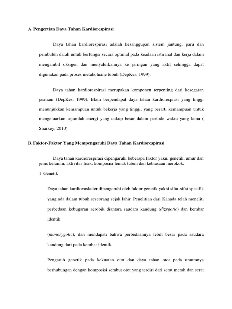 Daya Tahan Kardiorespiratori Pdf