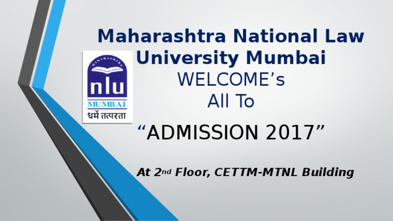 Maharashtra National Law University Mumbai: Welcome'S All To | PDF