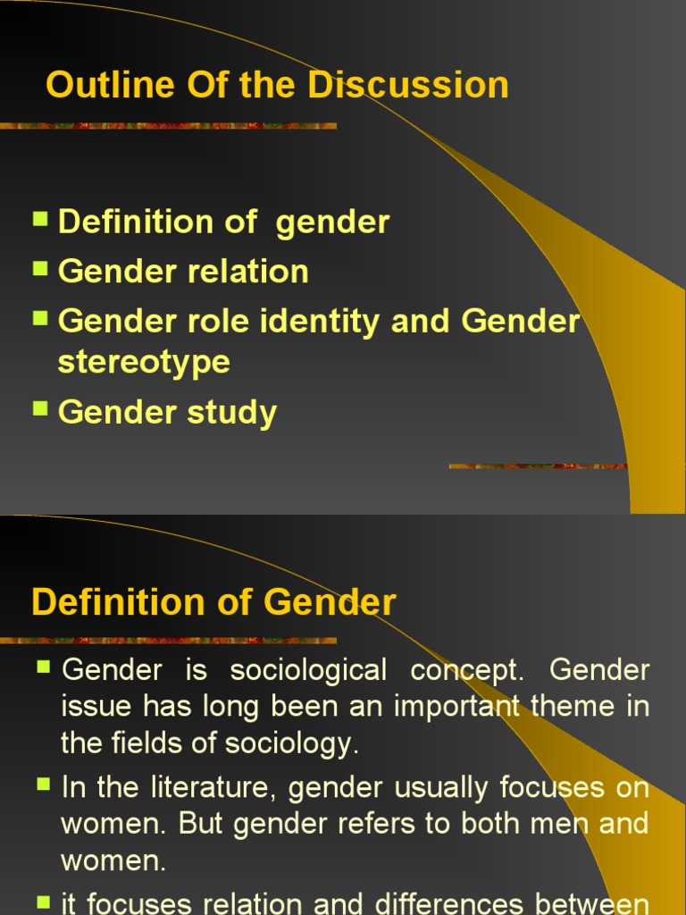 Understanding Gender: Concepts and Relations | PDF | Gender Studies ...