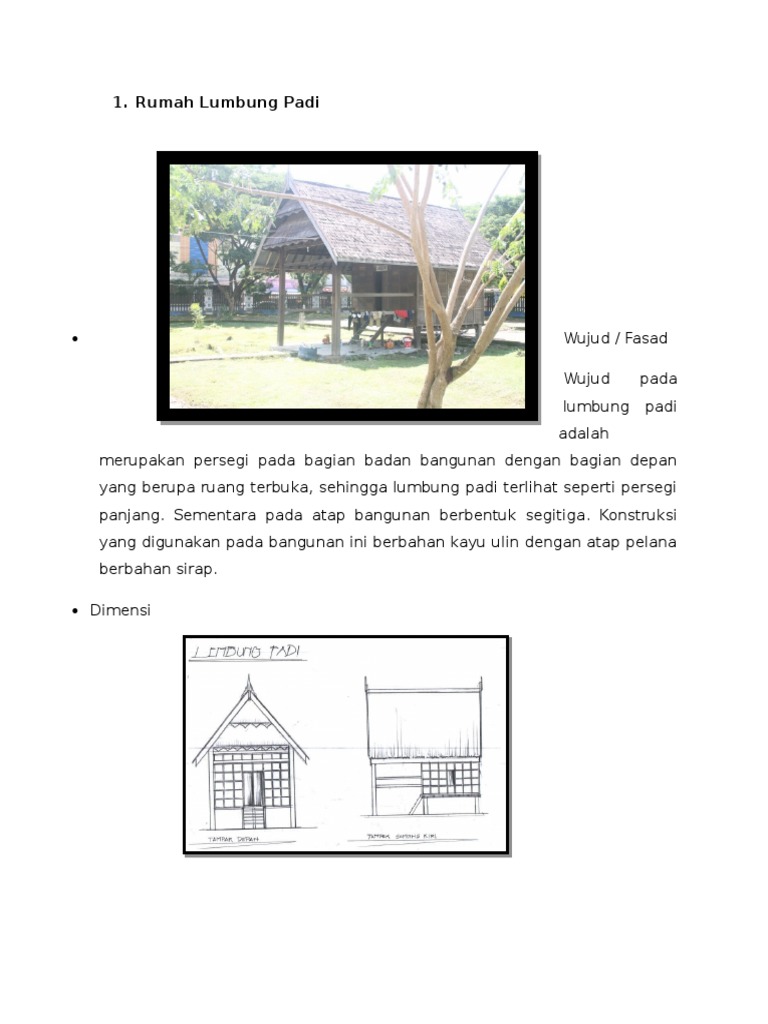 Rumah Lumbung Padi Rumah Lumbung Padi