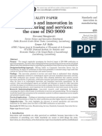 Standards and Innovation in Manufacturing and Services - The Case of ISO 9000 PDF