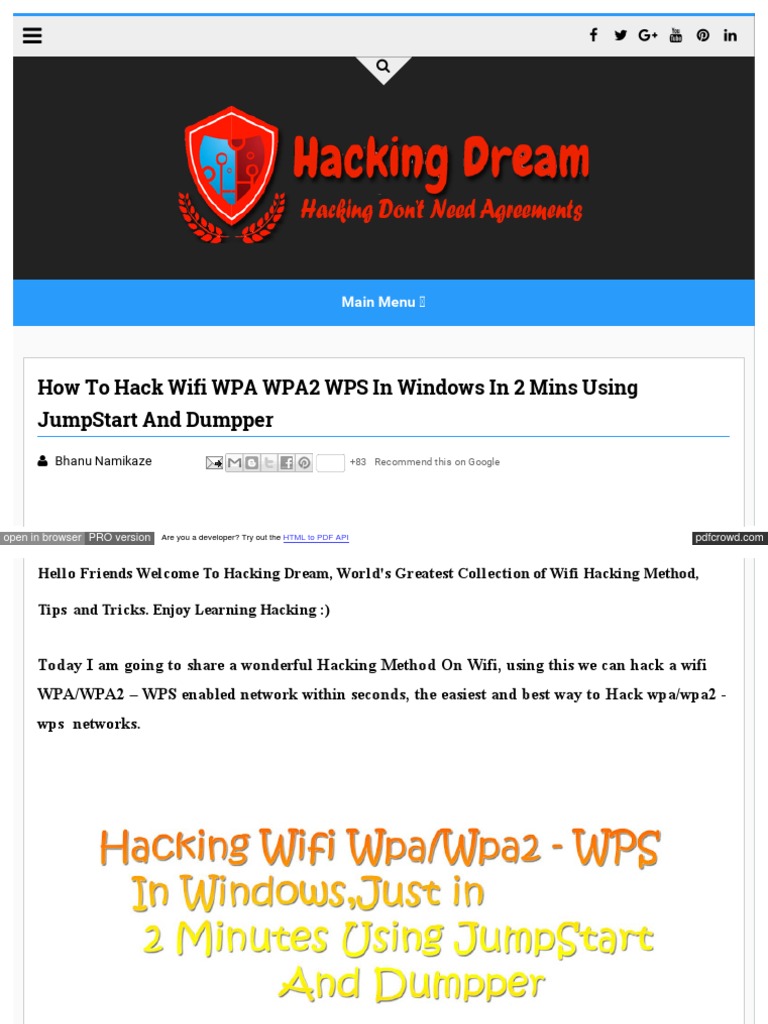 Hack Wifi Pc Dumpper