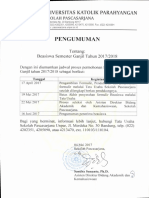 Pengumuman Beasiswa Sem. Ganjil