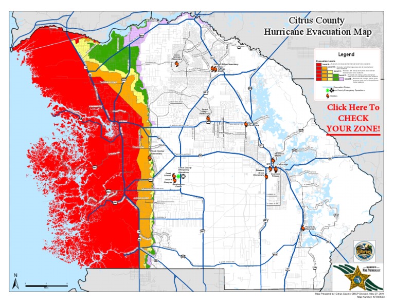 Citrus County Evacuation Zones
