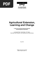 Agricultural Extension, Learning and Change: A Report For The Rural Industries Research and Development Corporation