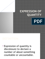 Expression of Quantity