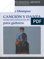 MOMPOU Federico - Cancion Y Danza - Sobre Dos Cantigas Del Rey Alfonso X (Rev Gilardino, Biscaldi) PDF
