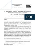 A Mathematical Model of Concentrate Solids Cont 2003 International Journal o