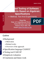 Automated Testing of Software Components Based On Algebraic Specifications