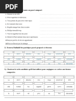 Exercices Passé Composé 2