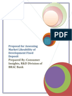 Proposal For Assessing Market Likeability of Development Fixed Deposit
