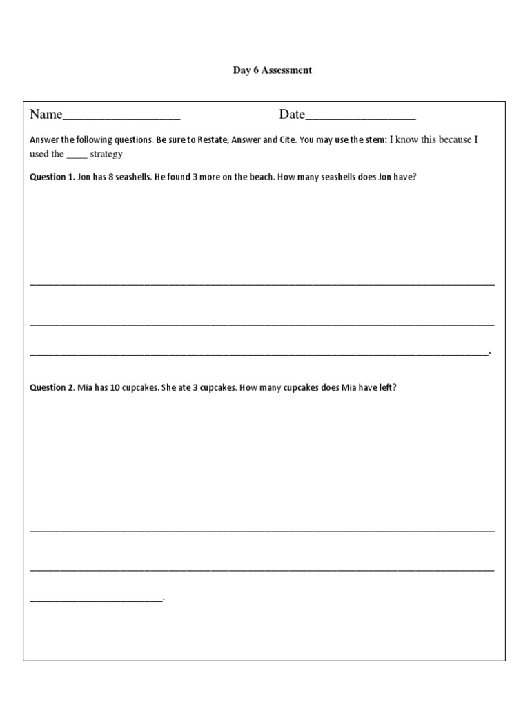 Day 6 Assessment | PDF