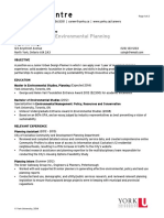 Sample Chronological Resume Enviornmental Planning