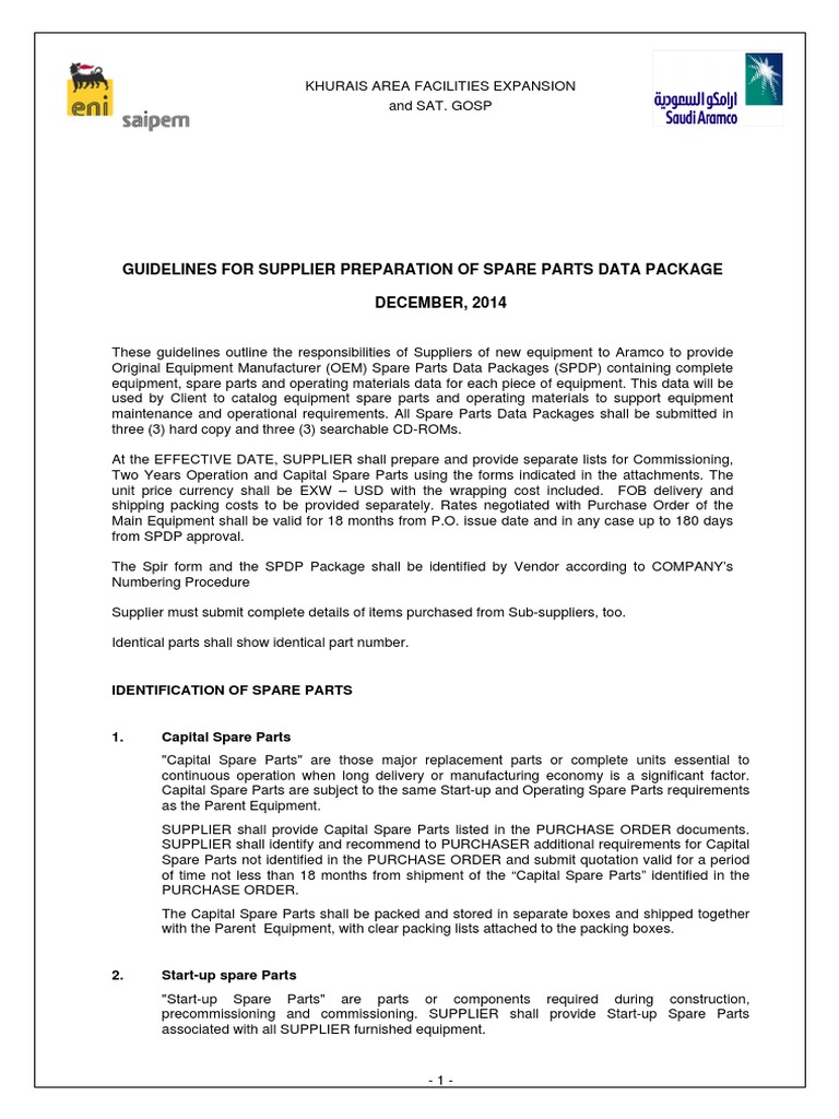 Commissioning Spare Parts Definition Reviewmotors.co