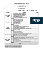 Evaluación de Conducta Bloque 1 Español 2