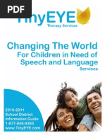 Download 2010-2011 TinyEYE School District Guide for Speech Therapy Telepractice by TinyEYE Therapy Services SN35845784 doc pdf