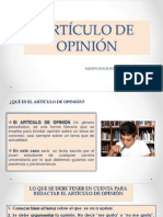 Cómo Elaborar Artículo de Opinión-opinion y Argumentacion