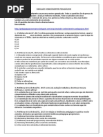 SIMULADO CONHECIMENTOS PEDAGÓGICOS