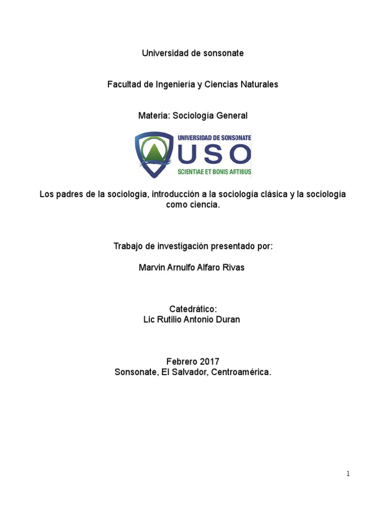 Padres de La Sociologia Max Weber Sociología