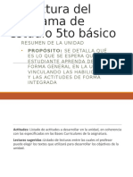 Estructura Del Programa de Estudio Quinto BASICO