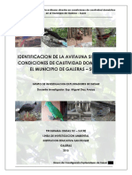 Identificacion de La Avifauna Silvestre en Condiciones de Cautividad Domestica en El Municipio de Galeras - Sucre