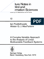 A Complex Variable Approach To The Analysis of Linear Multivariable Feedback Sy PDF