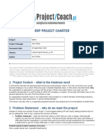 Erp Project Charter: 1 Project Context - What Is The Business Need