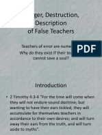 Danger, Destruction, Description of False Teachers