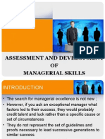 Assessment and Development OF Managerial Skills