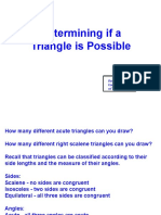 Determining If A Triangle Is Possible: Return To of Contents