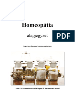 Homeopátia Jegyzet