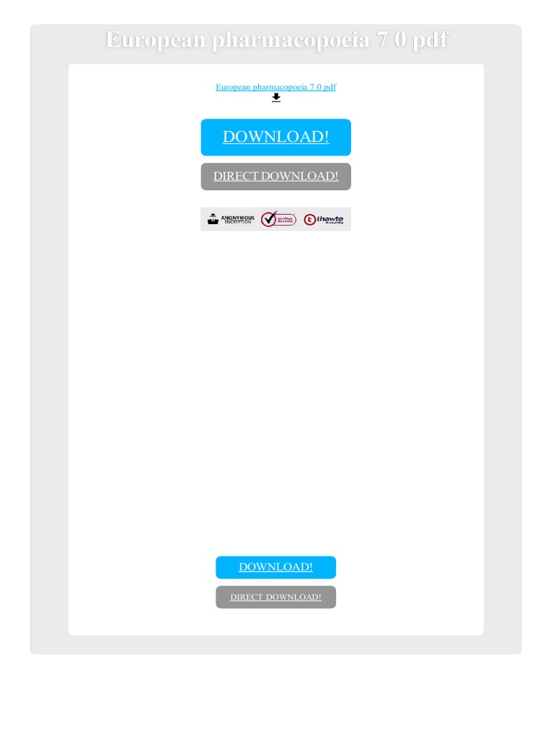 Скачать фармакопею 10 издание в pdf