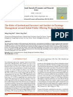 Hsu - 2015 - The Roles of Institutional Investors and Insiders in Earnings Management Around IPO Firms - IJEFI