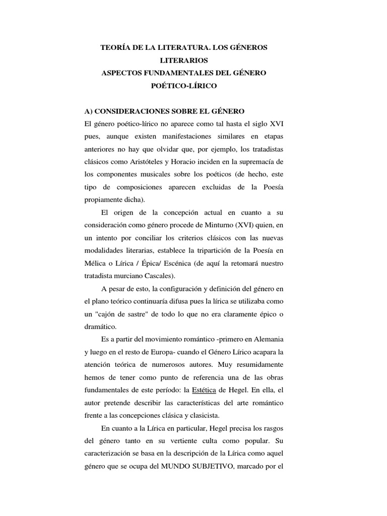 COMO HACER COMENTARIO DE TEXTO GENERO LÍRICO Poesía Autor