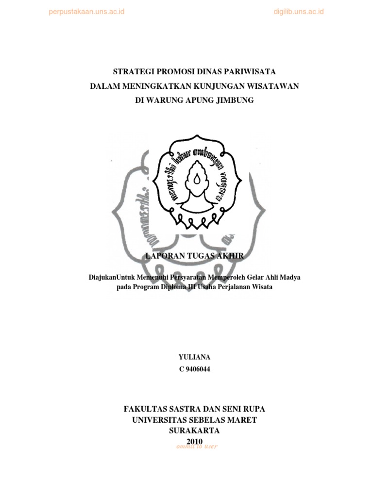 Promosi Pariwisata Dengan Warung Apung Pdf