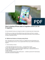 How to Backup iPhone Data