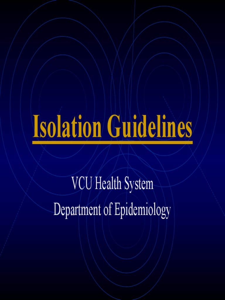 Isolation Guidelines | PDF | Transmission (Medicine) | Infection