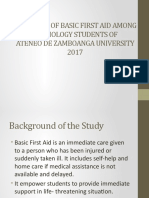The Study of Basic First Aid Among Psychology