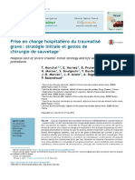 Prise en Charge Hospitalière Du Traumat... Le Et Gestes de Chirurgie de Sauvetage PDF