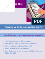 Analyzing JDS: Prepping Up For Resume Writing and Pis