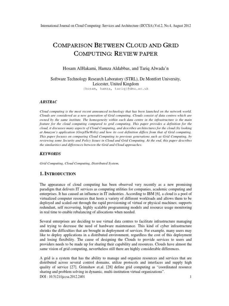 Grid computing essay image