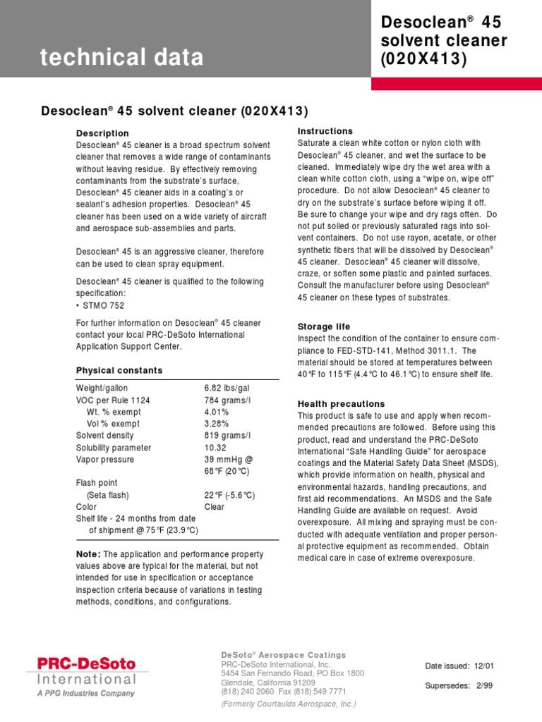 Cleaners PDF Shelf Life Paint