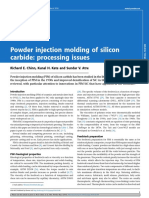 Powder Injection Molding of Silicon Carbide: Processing Issues