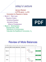 Today's Lecture Review and Reaction Rates