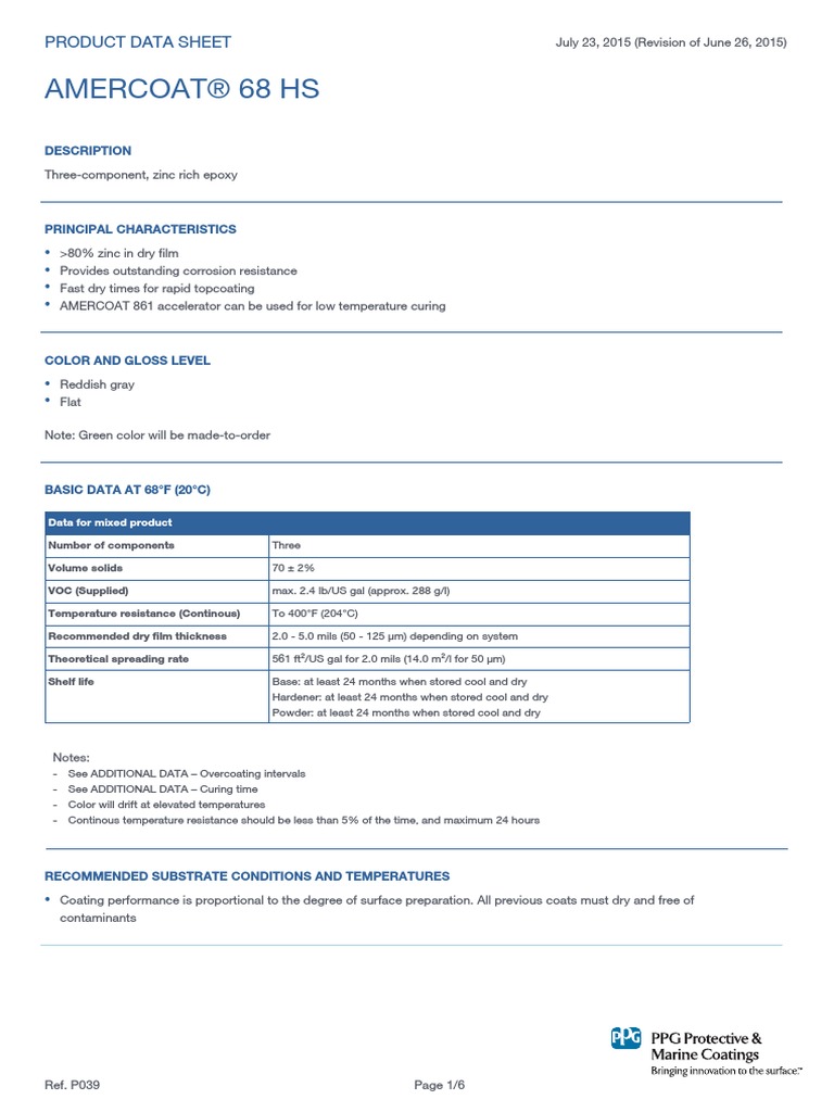 Amercoat 68Hs Tds _ AMERCOAT 68 HS CURE – DONVOJ