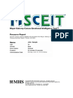 MSCEIT Resource Sample Report