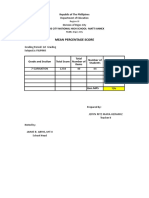 Mean Percentage Score: Grade and Section Total Score MPS Total Number of Items Number of Students