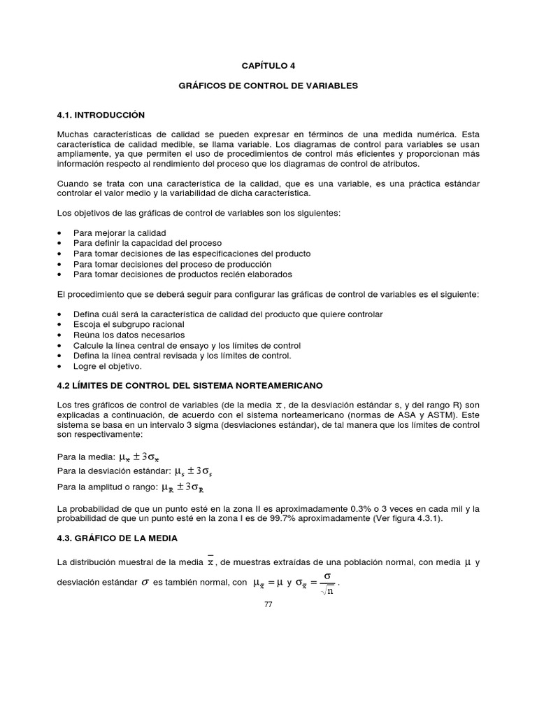 4-Control de Variables PDF | Descargar gratis PDF | Desviación Estándar ...
