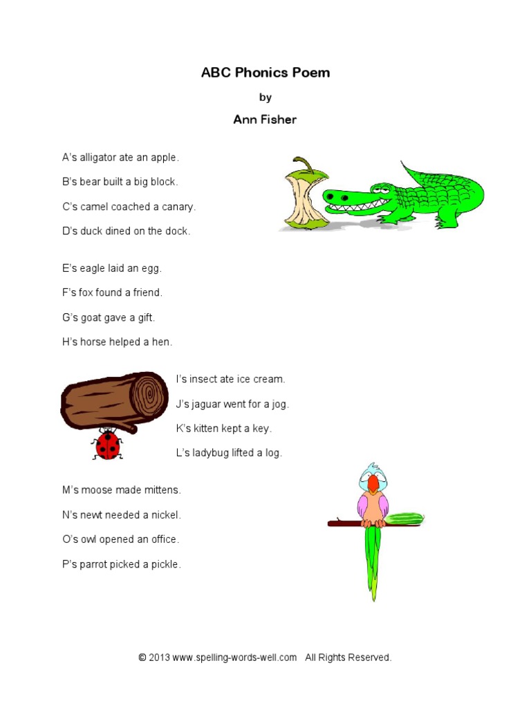 ABC Phonics Poem