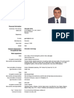 Curriculum Vitae Europass: Personal Information